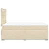 vidaXL Cama boxspring com colch&atilde;o 120x190 cm tecido cor creme