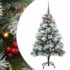 vidaXL &Aacute;rvore de Natal Artificial Verde e branco 150 cm