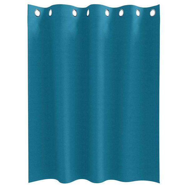 vidaXL Cortinas Blackout com Argolas 2 pcs Turquesa 140 x 140 cm