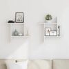 vidaXL Prateleiras de parede 2 pcs 50x12x50cm derivados madeira branco