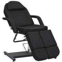 vidaXL Cadeira de esteticista couro artificial 180x62x78 cm preto