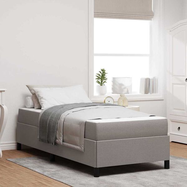 vidaXL Cama Box Cinzento-acastanhado 80 x 200 cm tecido