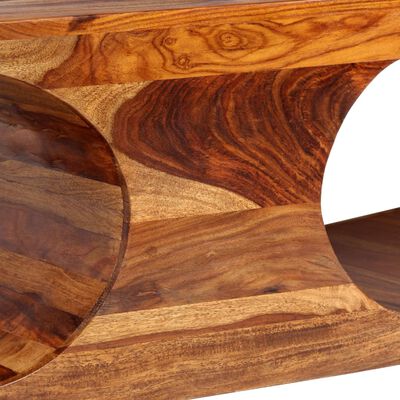 vidaXL Mesa de centro em madeira de sheesham maciça 90x50x35 cm