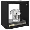 vidaXL Prateleiras de parede em forma de cubo 4 pcs 22x15x22 cm preto