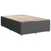 vidaXL Cama boxspring com colch&atilde;o 120x190 cm tecido cinzento-escuro