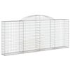 vidaXL Cesto gabi&atilde;o arqueado 300x30x120/140 cm ferro galvanizado