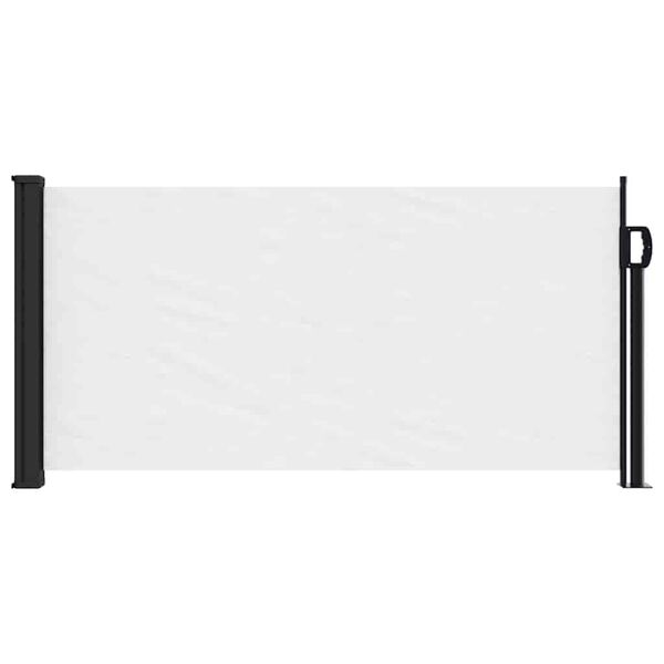 vidaXL Toldo lateral retr&aacute;til 100x500 cm branco