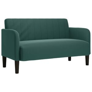 vidaXL Sof&aacute;-luvas 109 cm veludo verde-escuro