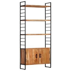 vidaXL Estante de 4 prateleiras 80x30x180 cm madeira ac&aacute;cia maci&ccedil;a