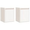 vidaXL Arm&aacute;rios de parede 2 pcs 30x30x40 cm pinho maci&ccedil;o branco