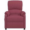 vidaXL Poltrona de massagens el&eacute;trica reclin&aacute;vel tecido vermelho tinto