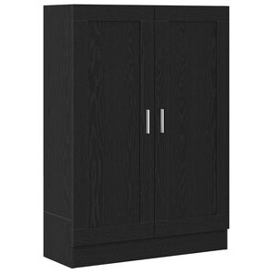 vidaXL Gabinete de Livros 3 n&iacute;veis 82,5 x 30,5 x 115 cm Carvalho Preto