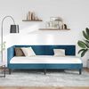 vidaXL Estrutura de Cama de Canto com cabeceira Azul 90 cm x 190 cm