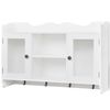 vidaXL Arm&aacute;rio de parede para exposi&ccedil;&atilde;o de livros/DVD/copos MDF branco