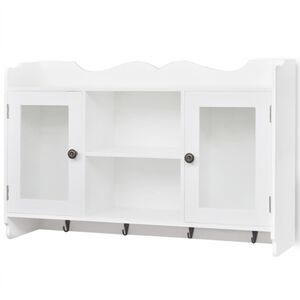 Arm&aacute;rio de parede para exposi&ccedil;&atilde;o de livros/DVD/copos MDF branco