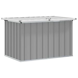 vidaXL Caixa de arruma&ccedil;&atilde;o para jardim 109x67x65 cm cinzento
