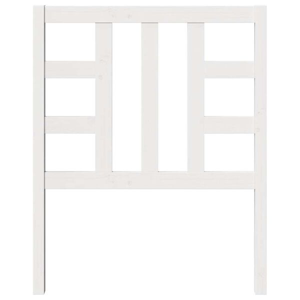 vidaXL Cabeceira de cama 81x4x100 cm pinho maci&ccedil;o branco