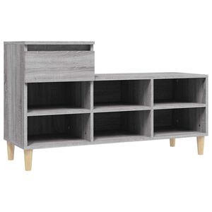 vidaXL Sapateira 102x36x60 cm derivados de madeira sonoma cinza