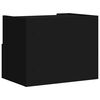 vidaXL Mesa de cabeceira de parede 45x30x35 cm preto