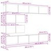 vidaXL Conjunto de m&oacute;vel de TV Montado na parede 4 pcs Carvalho Preto