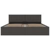 vidaXL Estrutura de cama hidr&aacute;ulica 180x200 cm tecido cinzento-escuro