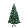 vidaXL &Aacute;rvore de Natal Artificial Verde 180 cm PVC, A&ccedil;o e Pl&aacute;stico