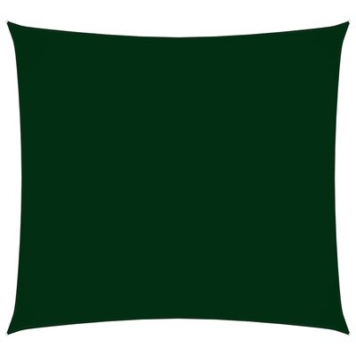 vidaXL Para-sol vela tecido oxford quadrangular 3,6x3,6 m verde-escuro