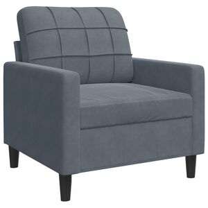 vidaXL Poltrona 60 cm veludo verde-escuro