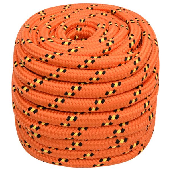 vidaXL Corda de barco 20 mm 25 m polipropileno laranja