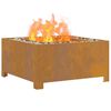 vidaXL Fire Pit Castanho 60 x 60 x 30 cm A&ccedil;o