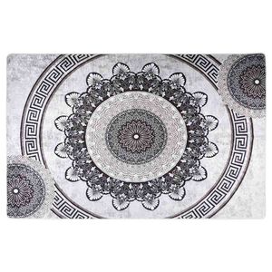 vidaXL Tapete lav&aacute;vel 80x150 cm preto e cinza