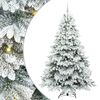 vidaXL &Aacute;rvore de Natal Artificial com 300 LEDs Branco 210 cm PE e PVC