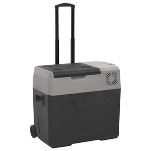 vidaXL Mala t&eacute;rmica c/ rodas e pega 30 L polipropileno preto/cinzento