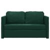 vidaXL Sof&aacute;-cama sem p&eacute;s 122x204x55 cm veludo verde-escuro