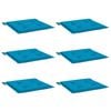 vidaXL Almofad&otilde;es p/ cadeiras de jardim 6 pcs tecido oxford azul