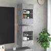 vidaXL Arm&aacute;rios de parede com luzes LED para TV 2 pcs cinzento cimento