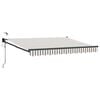 vidaXL Toldo Retr&aacute;til El&eacute;trico Cinza Claro e Branco