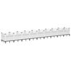 vidaXL Vaso/floreira de jardim c/ estacas 363,5x43,5x43,5 cm PP branco