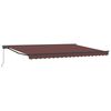vidaXL Toldo Retr&aacute;til Manual Castanho 5 &times; 3,5 m