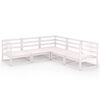 vidaXL 5 pcs conjunto lounge de jardim pinho s&oacute;lido branco