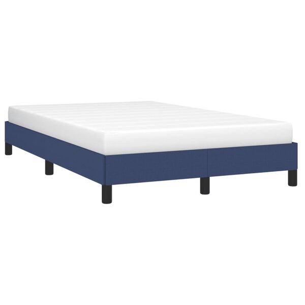 vidaXL Estrutura de cama sem colch&atilde;o 120x190 cm tecido azul