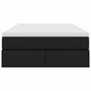 vidaXL Cama com arruma&ccedil;&atilde;o e colch&atilde;o Preto 120 x 200 cm Couro Sint&eacute;tico