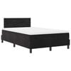 vidaXL Cama Box com colch&atilde;o com cabeceira Preto 120 x 190 cm Veludo