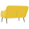 vidaXL Banco 110x76x80 cm tecido amarelo-claro