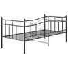 vidaXL Sofá-cama 90x200 cm metal preto