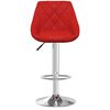 vidaXL Bancos de bar 2 pcs couro artificial vermelho tinto
