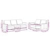vidaXL 2 pcs conjunto sof&aacute;s c/ almofad&otilde;es couro artif. cor cappuccino