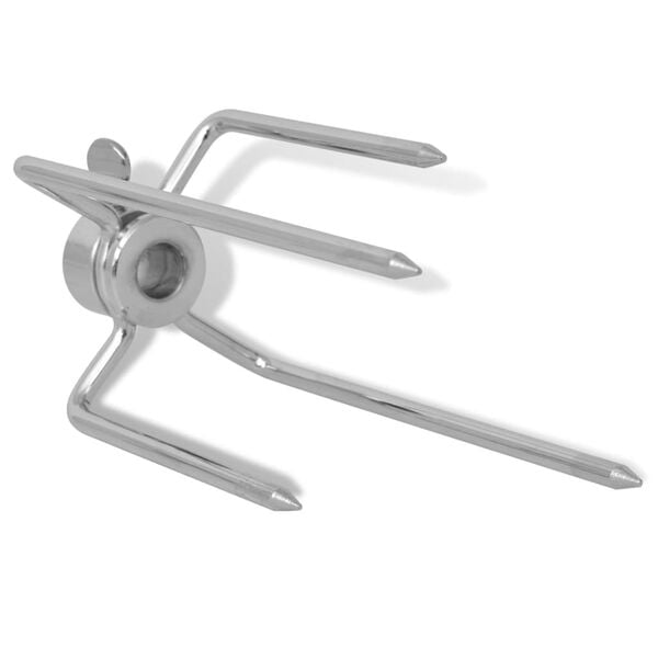 VidaXL Espetos de churrasqueira BBQ 2 pcs A&ccedil;o