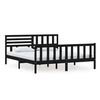 vidaXL Estrutura de cama super king 180x200 cm madeira maci&ccedil;a preto