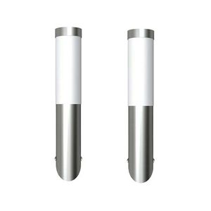 vidaXL Candeeiros de parede para exterior 2 pcs a&ccedil;o inoxid&aacute;vel